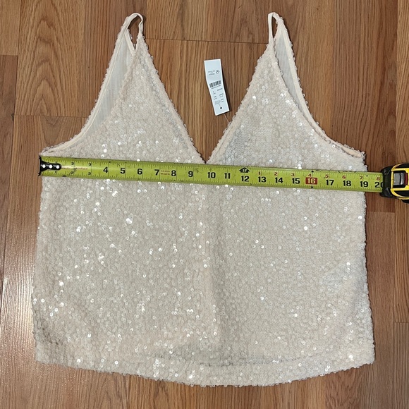 J. Crew Factory Cream Sequin Camisole - Picture 9 of 12